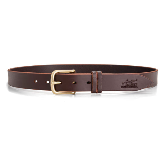 Brown Leather Dress Belt - Angus Barrett Saddlery & Leather Goods