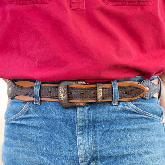 Leather Brumby Cowboy Belt - Angus Barrett Saddlery