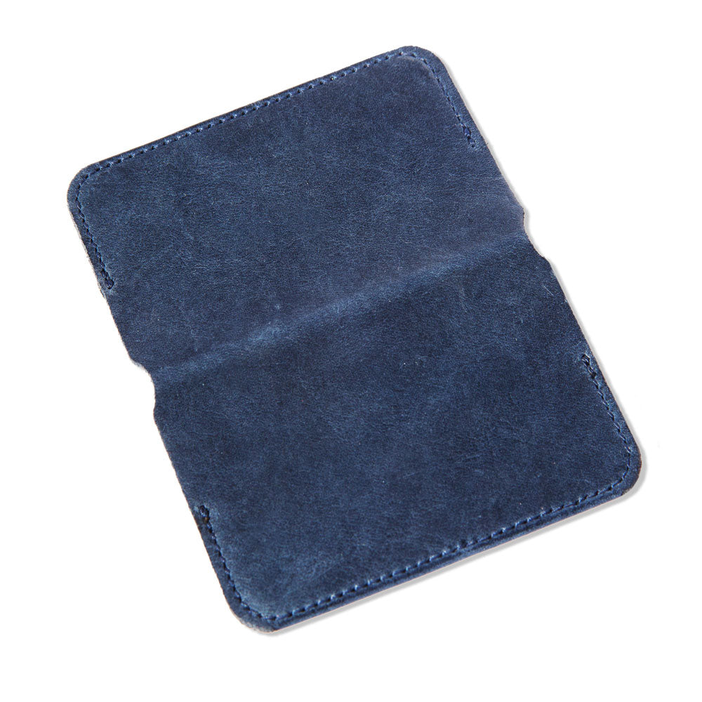 The "Little Yarra" Italian Leather Wallet (Navy)