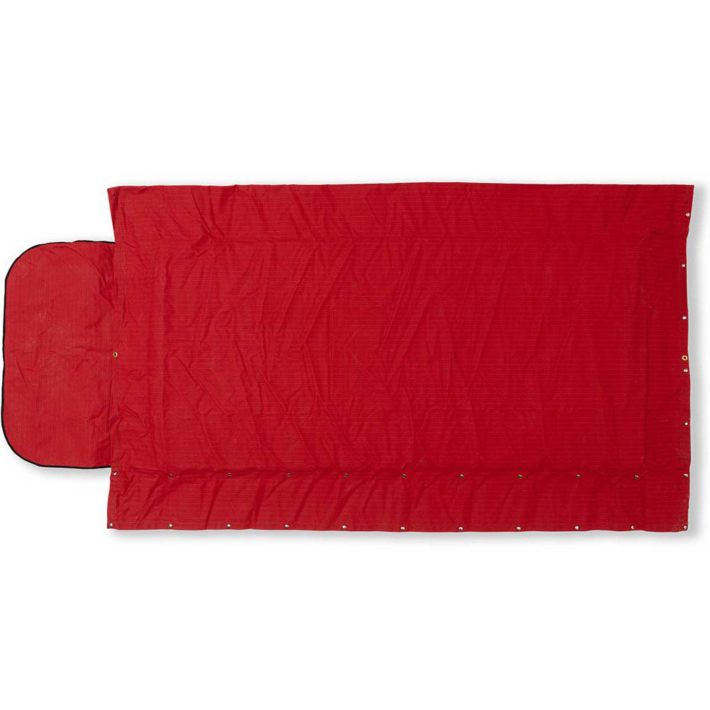 Red Australian Stockman's Swag - open