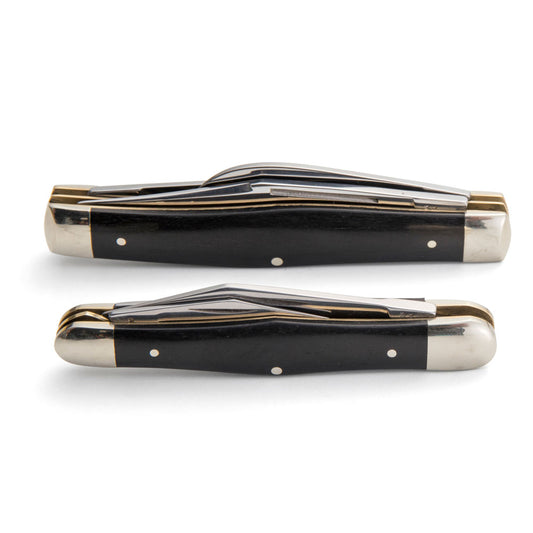 Robert Klaas 3 Blade Pocket Knife with Genuine Ebony Wood Handle - Angus Barrett Saddlery