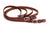 Angus Barrett Saddlery Joined Reins in Natural with brass buckles