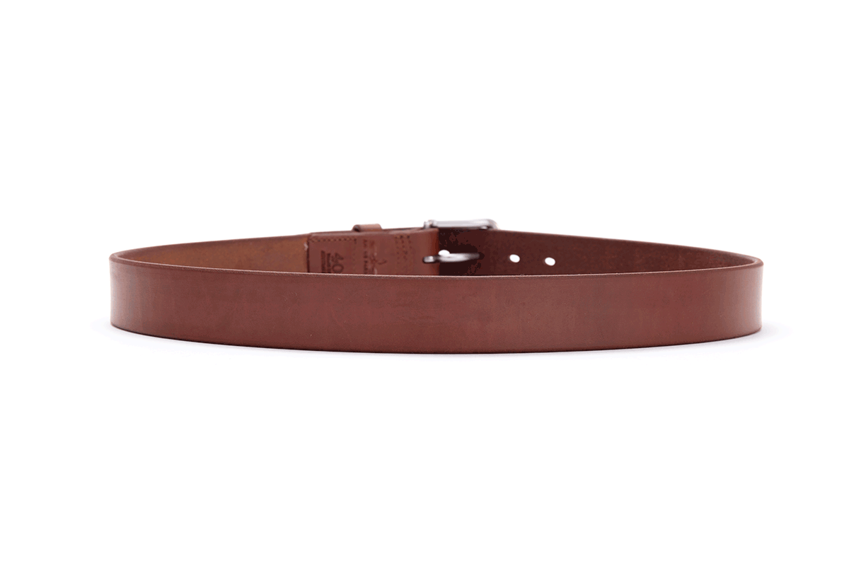 Brunett Leather Belt with Stainless Steel Buckle | Angus Barrett Saddlery