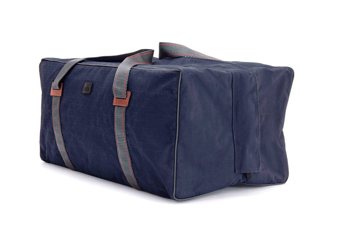 Large Lined Canvas Carry Bag (Navy) | Angus Barrett Saddlery