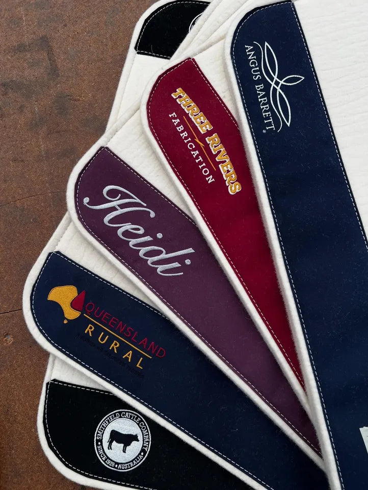 Custom Made Pure Wool Saddle Pads. Handmade in Orange NSW