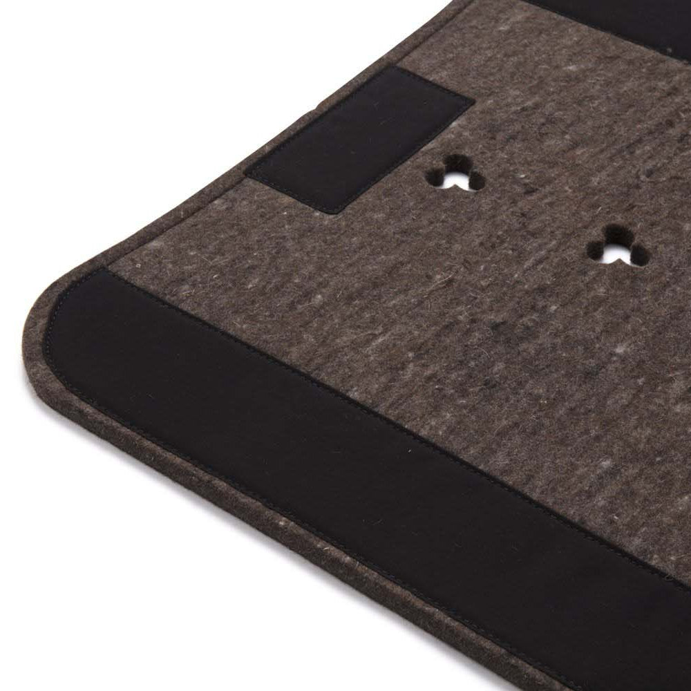 Super Thick Saddle Pad with Brown Felt and Black Canvas Trim