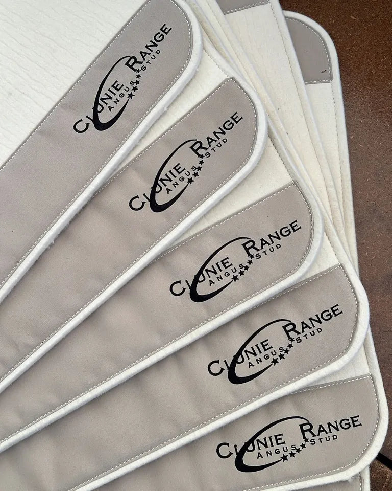 Custom Made Saddle Pads For Clunie Range Angus Stud