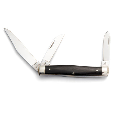 Robert Klaas 3 Blade Pocket Knife with Genuine Ebony Wood Handle