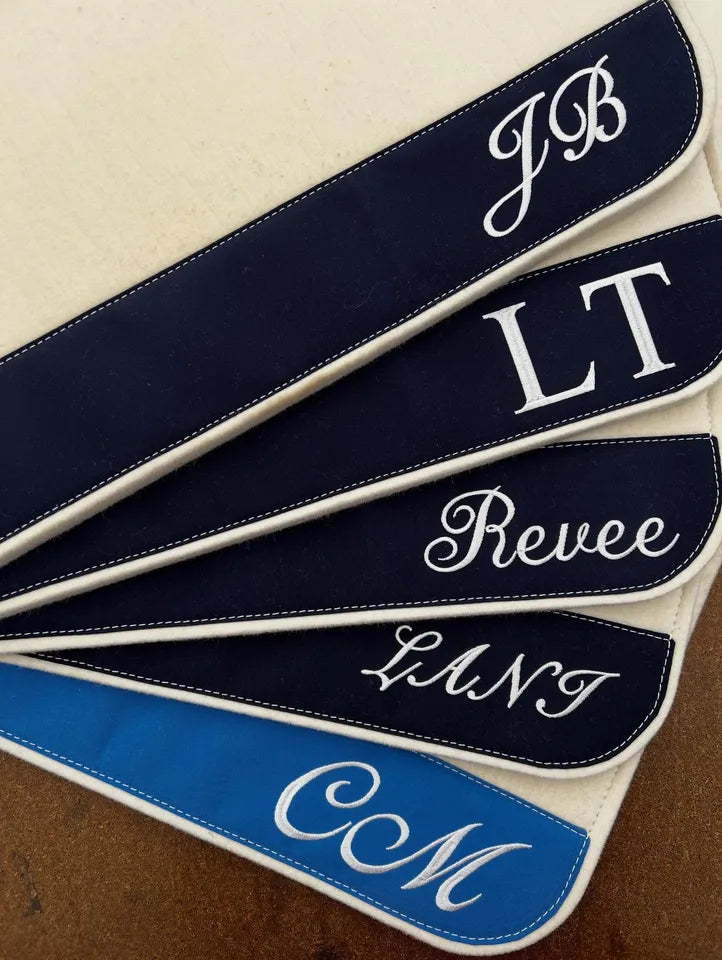 Navy Blue Pure Wool Saddle Pads