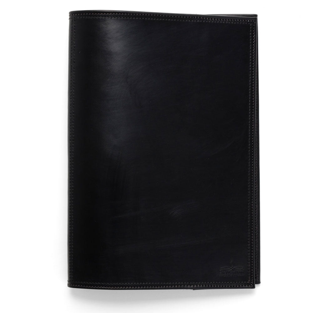 Angus Barrett A4 Leather Diary &amp; Notebook Cover in Black