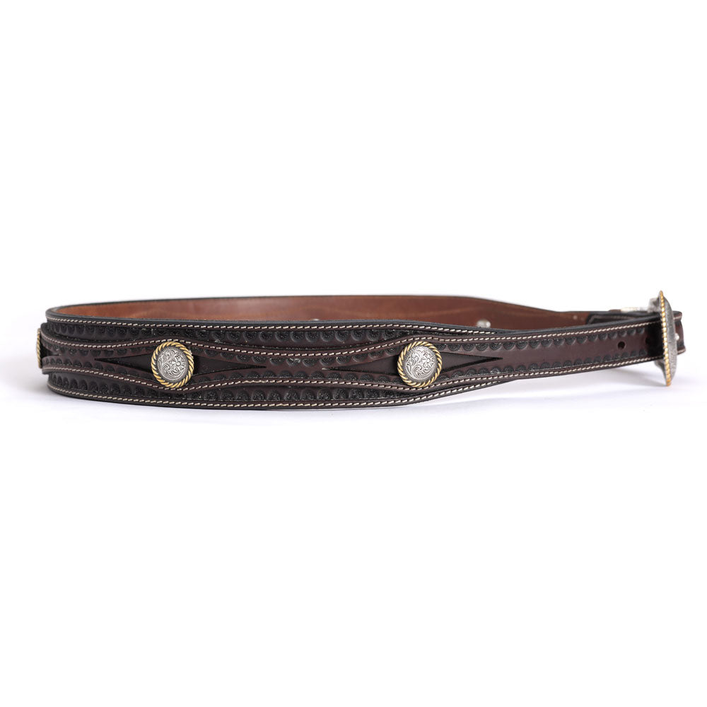 Austin Leather Cowboy Belt with Conchos