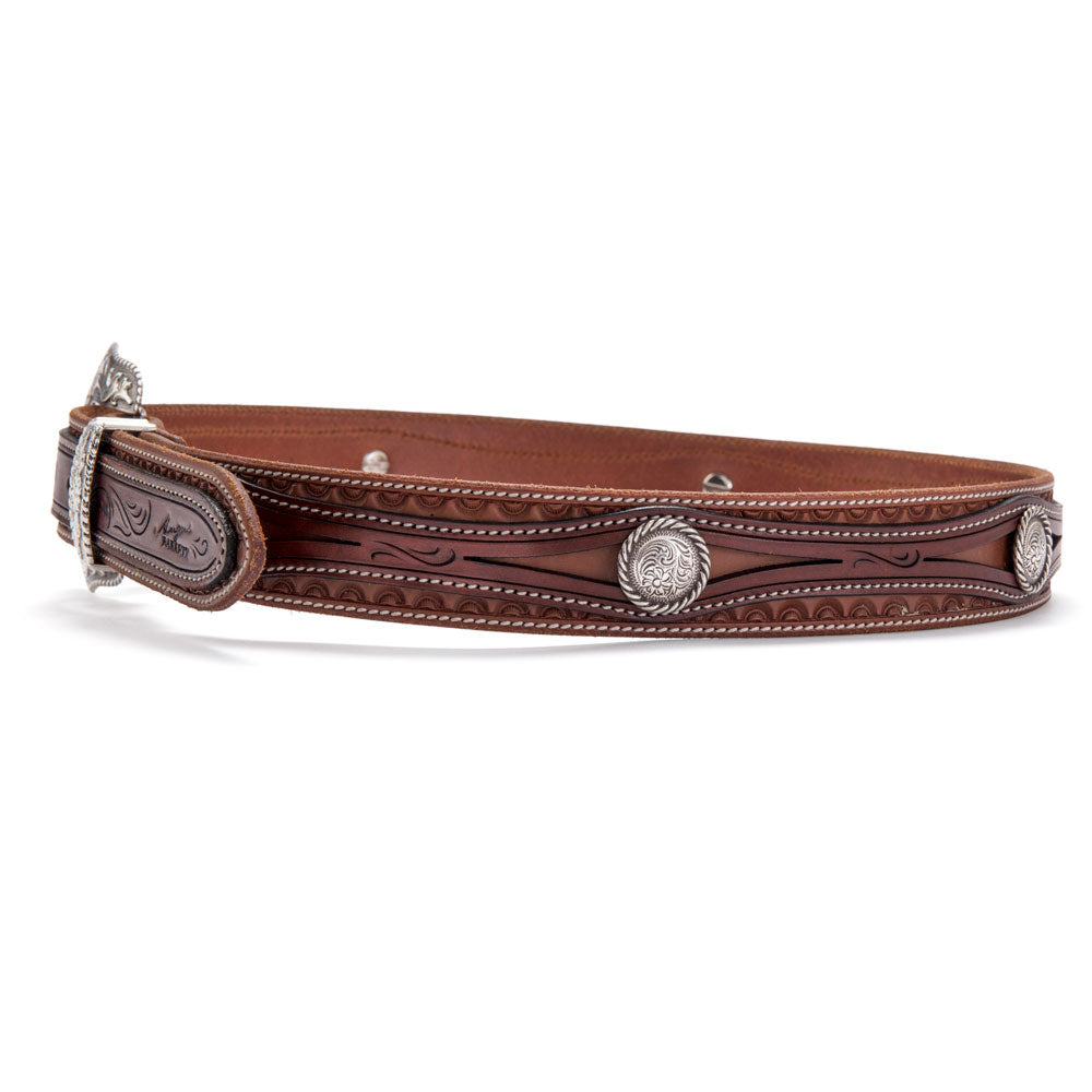 Barton Hand Carved Leather Belt - Angus Barrett Saddlery