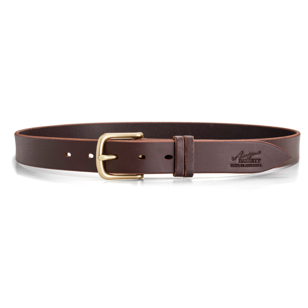 Brown Leather Dress Belt - Angus Barrett Saddlery &amp; Leather Goods