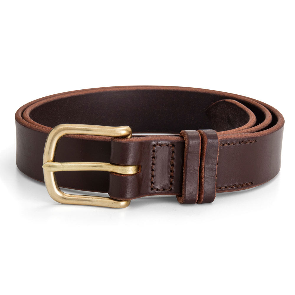 Brown Leather Dress Belt - Angus Barrett Saddlery & Leather Goods