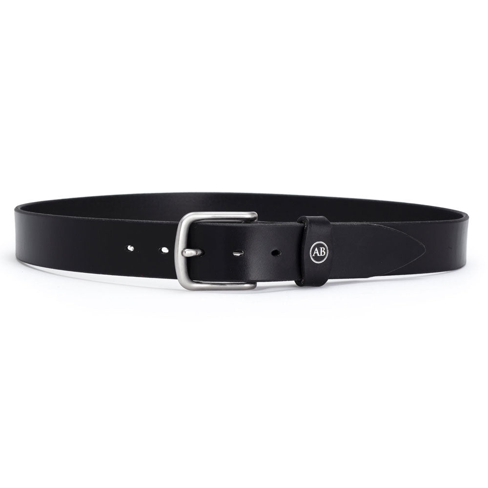 Brunett Leather Belt (Black) | Angus Barrett Saddlery