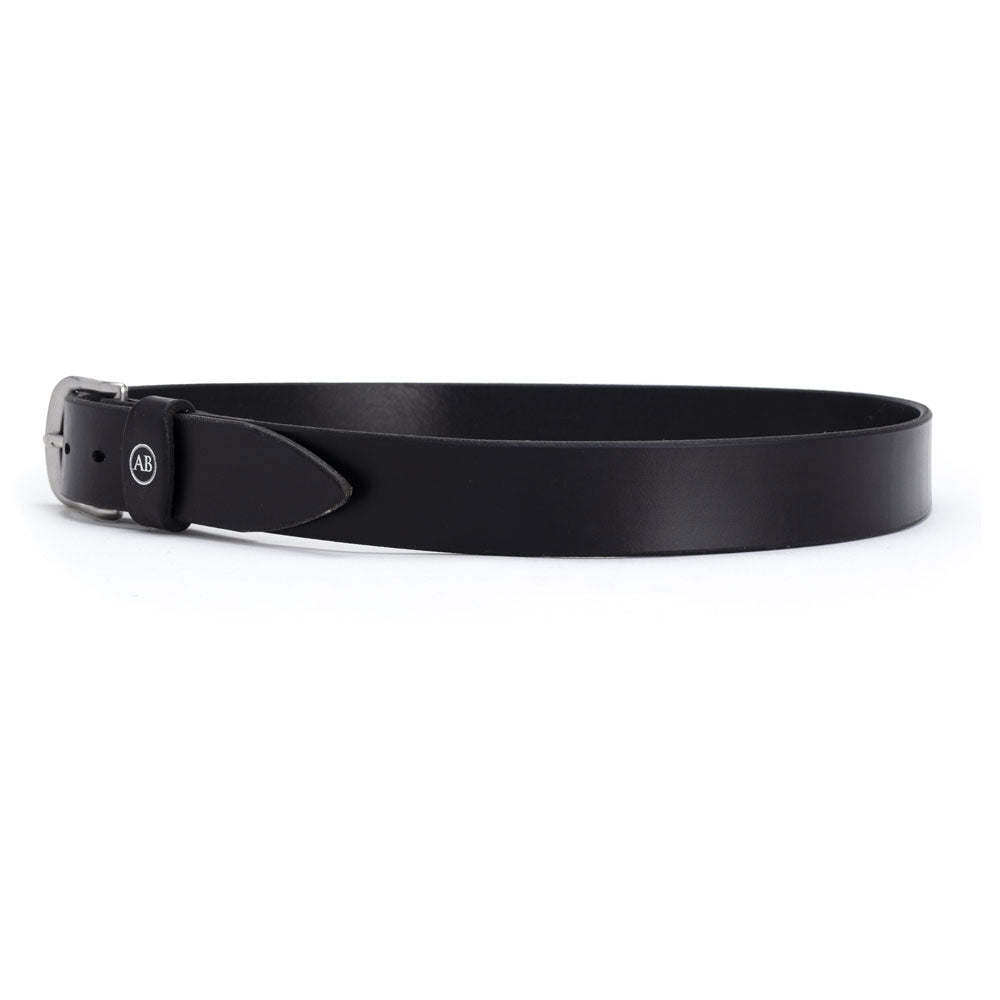 Brunett Leather Belt (Black) | Angus Barrett Saddlery