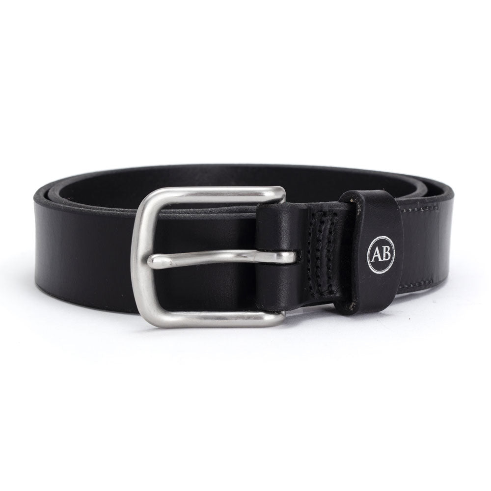 Brunett Leather Belt (Black) | Angus Barrett Saddlery