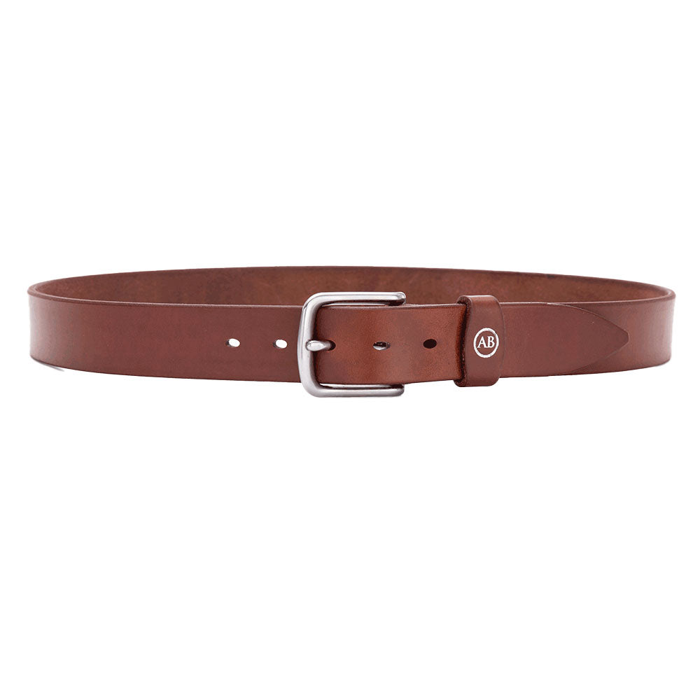 Brunett Leather Belt - Natural with Stainless Steel Hardware
