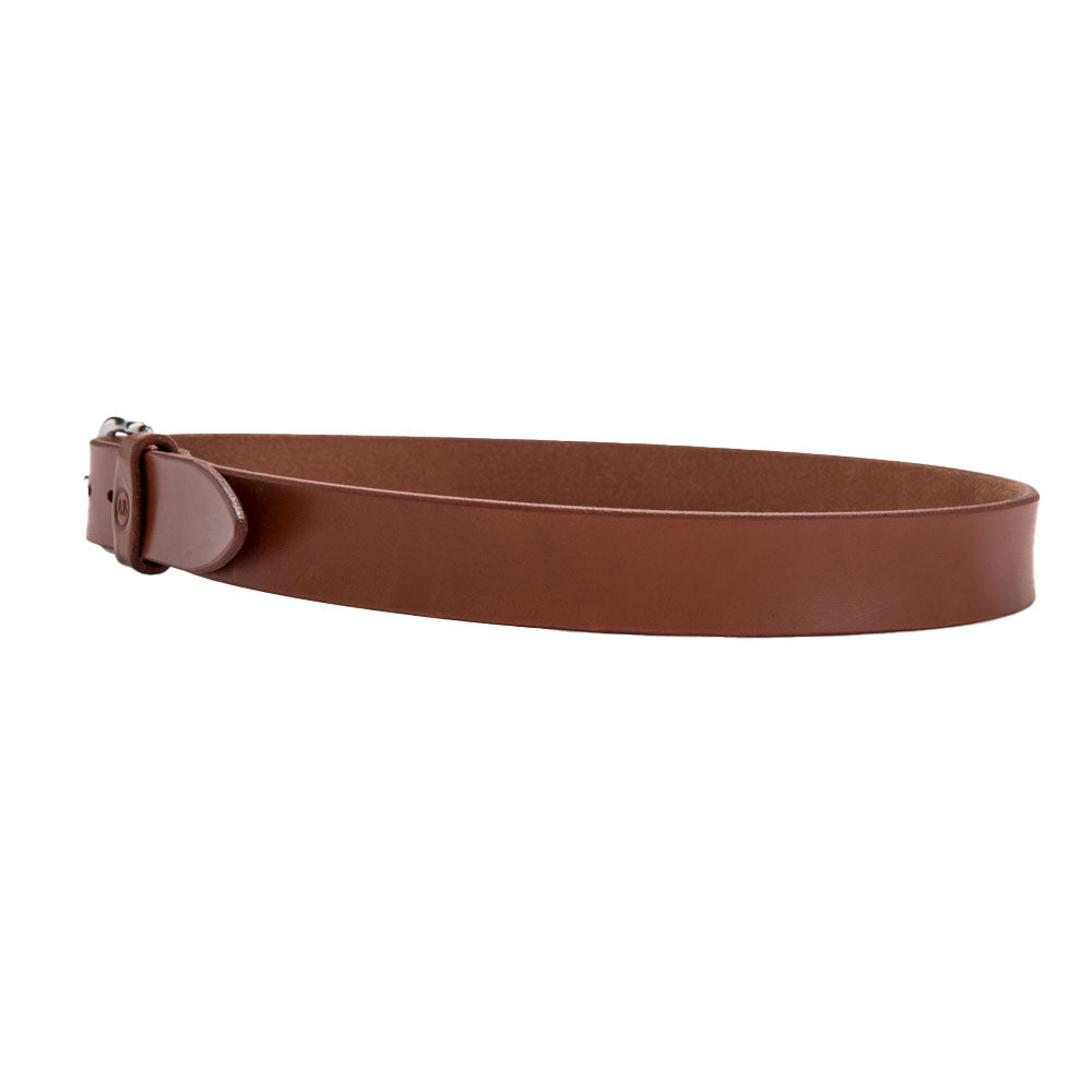 Brunett Leather Belt - Natural with Stainless Steel Hardware
