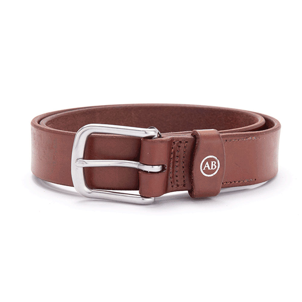 Brunett Leather Belt - Natural with Stainless Steel Hardware
