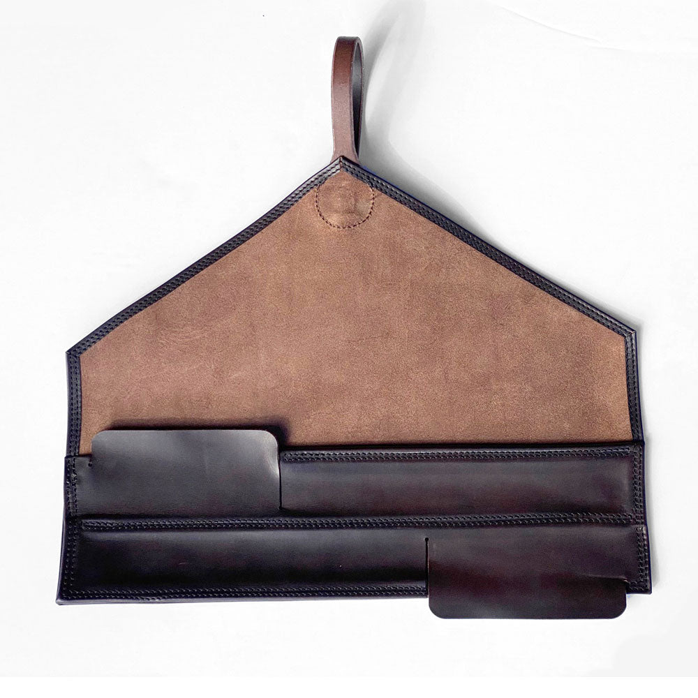 Leather Bullock Knife Roll - Inside View