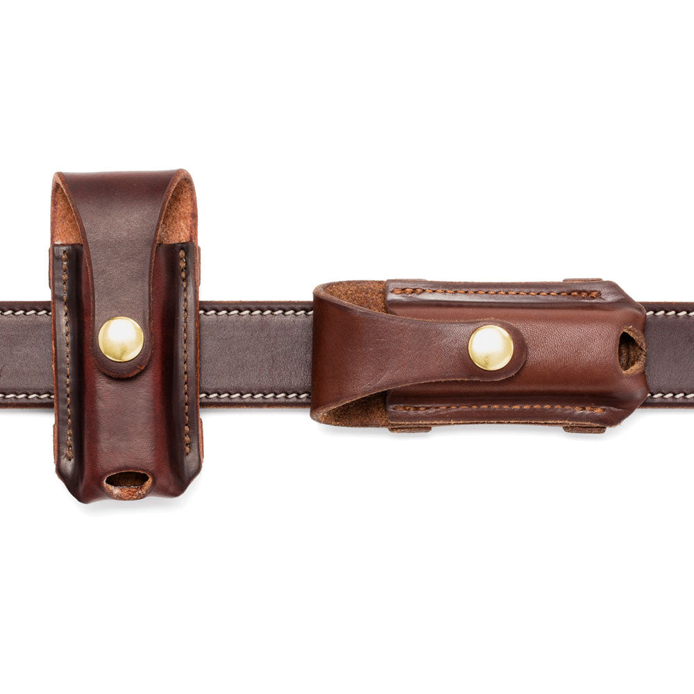 Button Close Pocket Knife Pouch - Brass Hardware