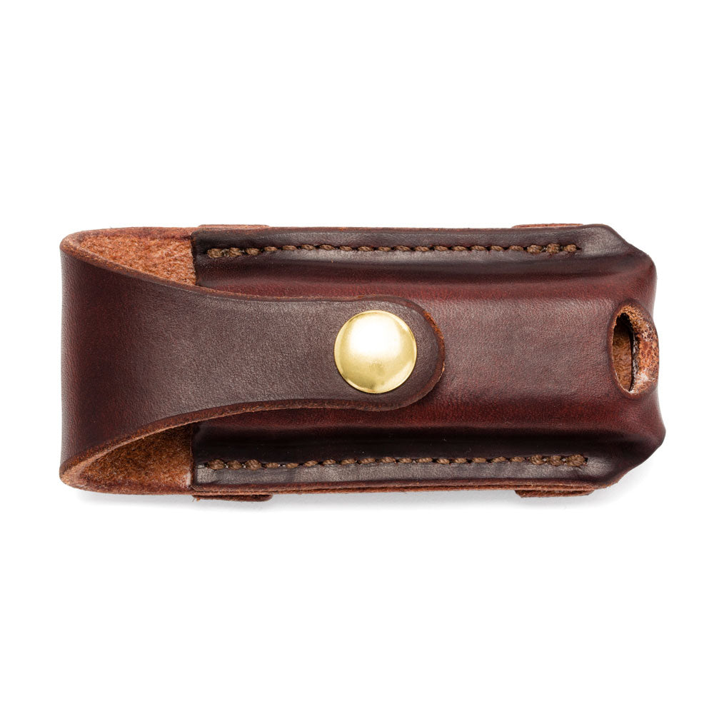 Button Close Pocket Knife Pouch - Dark Natural