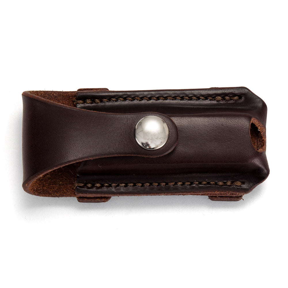 Button Close Pocket Knife Pouch (Dark Natural) - Angus Barrett Saddlery