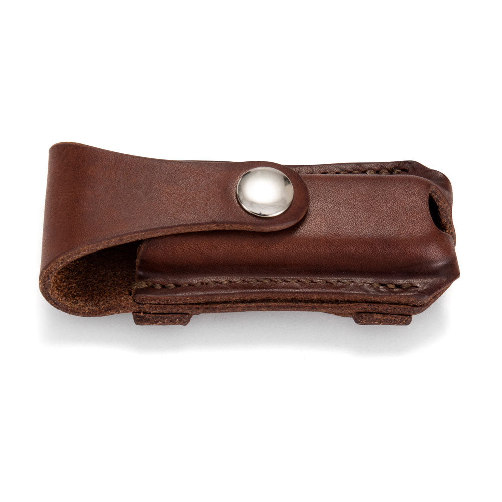 Button Close Leather Pocket Knife Pouch (Natural) - Angus Barrett Saddlery