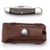 Copper Head Pocket Knife with Button Close Pouch - Stainless Steel Hardware - Natural