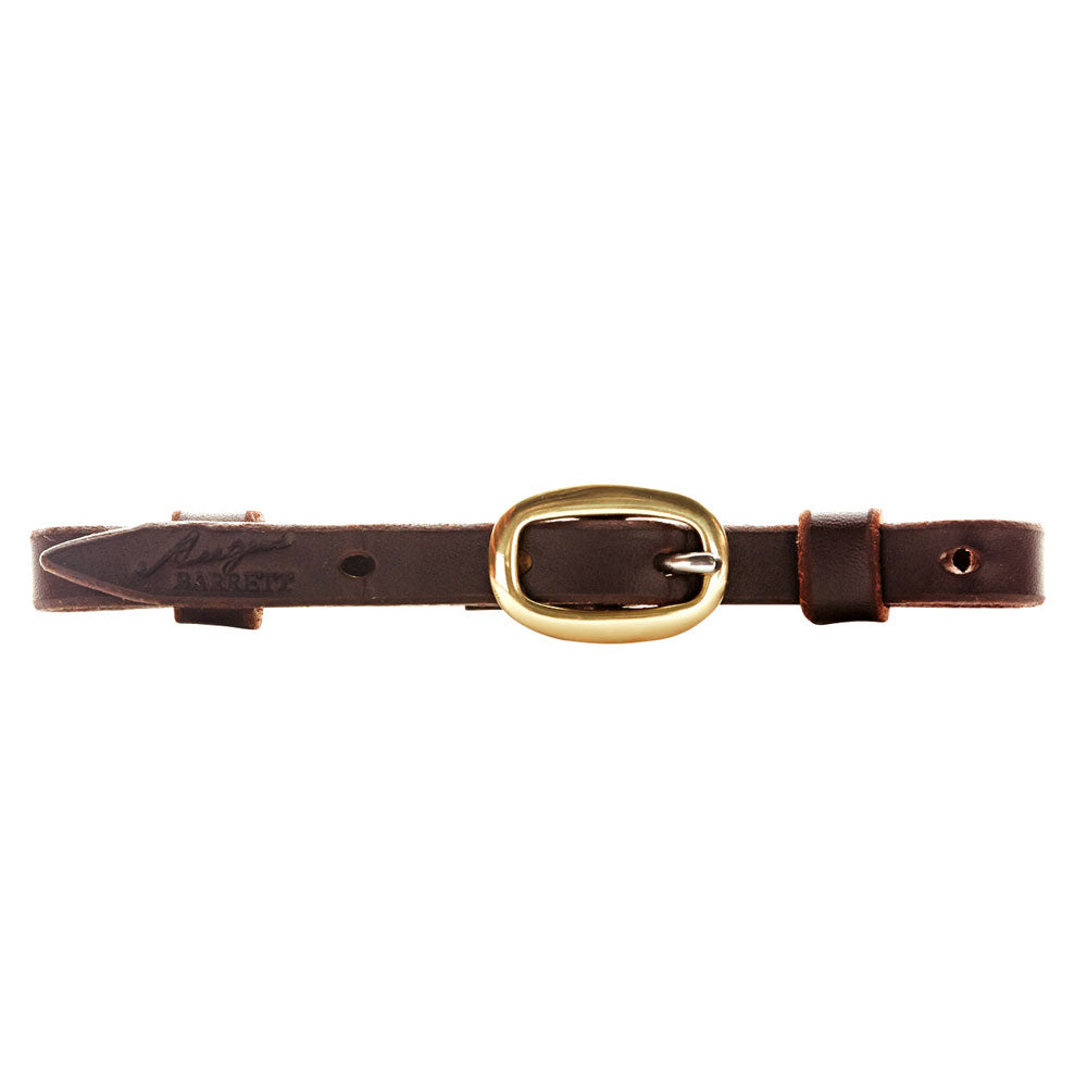 Angus Barrett Dark Natural Single Buckle Curb Strap with Brass Buckle