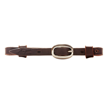 Angus Barrett Dark Natural Single Buckle Curb Strap with Stainless Steel Buckle