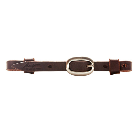 Angus Barrett Dark Natural Single Buckle Curb Strap with Stainless Steel Buckle