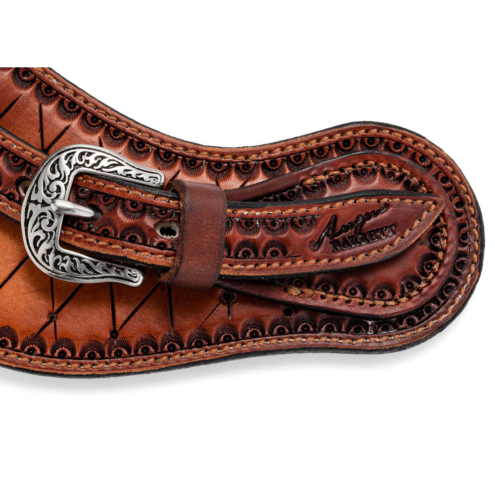 Diamond Carved Spur Straps - Angus Barrett Saddlery