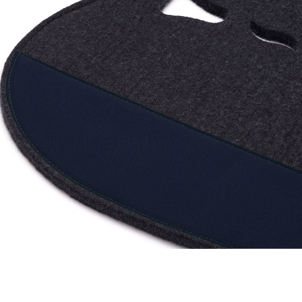 Fitted Slimline Saddle Pad - Charcoal with Black Canvas Trim