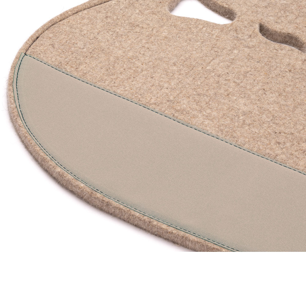 Fitted Slimline Saddle Pad with Cowboy Tan Felt and Beige Canvas Trim