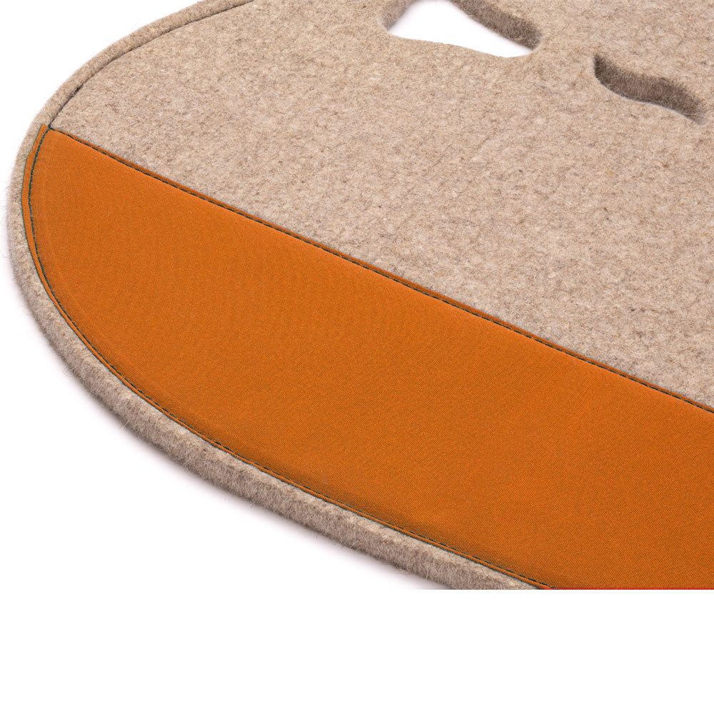 Fitted Slimline Saddle Pad with Cowboy Tan Felt and Burnt Orange Canvas Trim