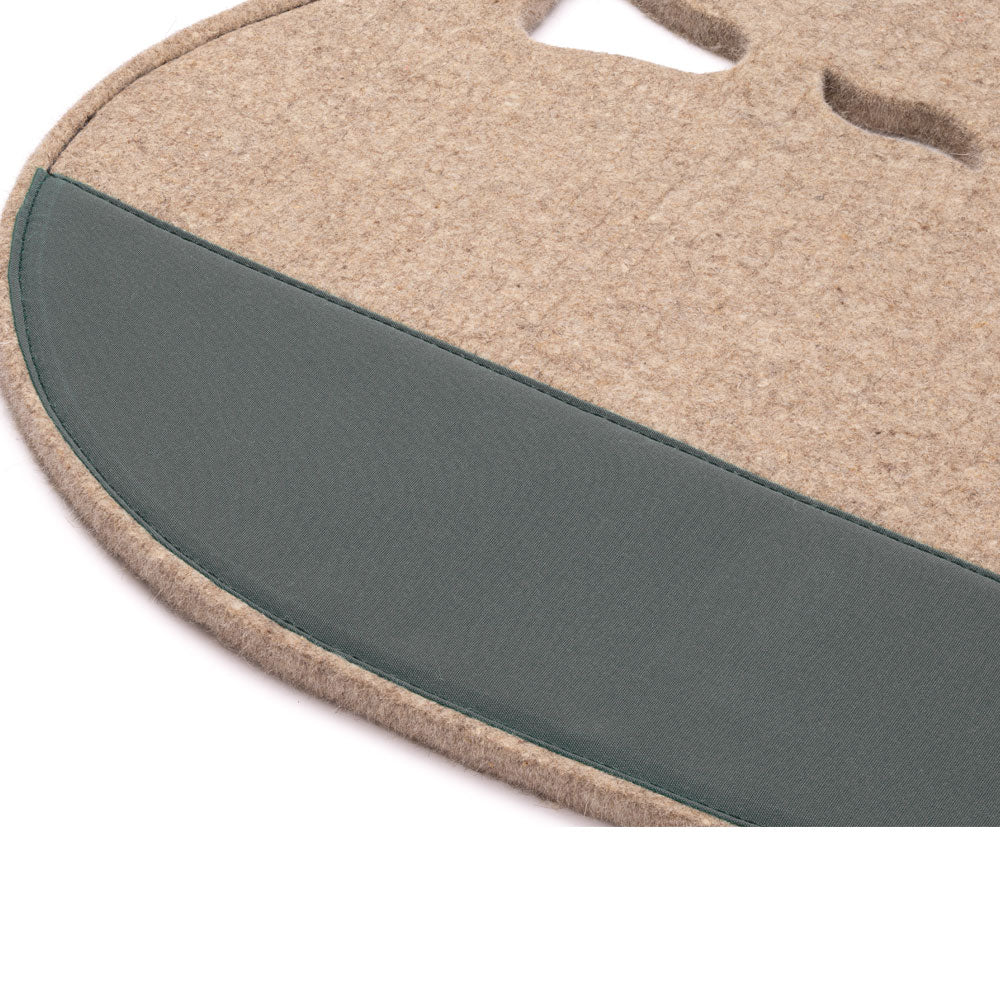 Fitted Slimline Saddle Pad with Cowboy Tan Felt and Dark Grey Canvas Trim