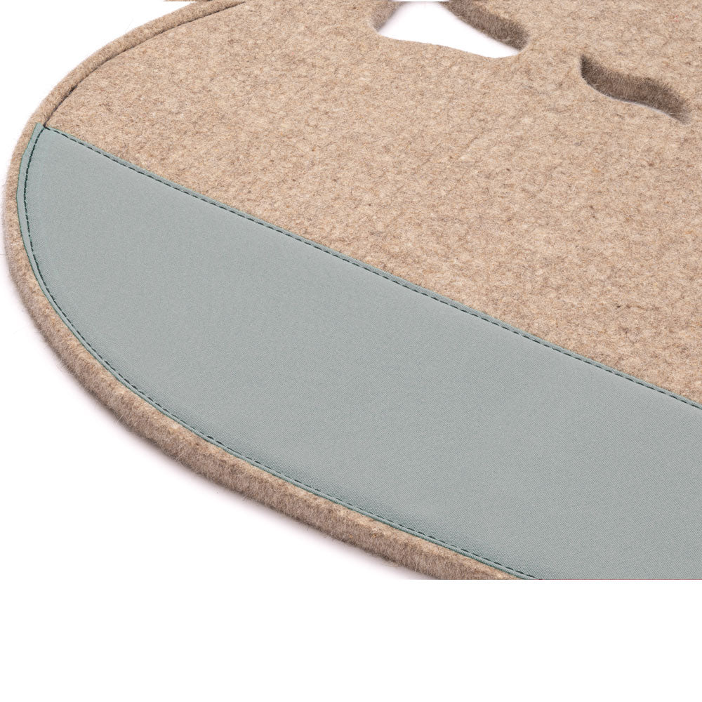 Fitted Slimline Saddle Pad with Cowboy Tan Felt and Grey Canvas Trim