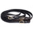 Joined French Leather Reins - Black with Brass Buckles