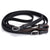 Joined French Leather Reins - Black with Stainless Steel Buckle