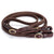 Joined French Leather Reins - Brown with Brass Buckles