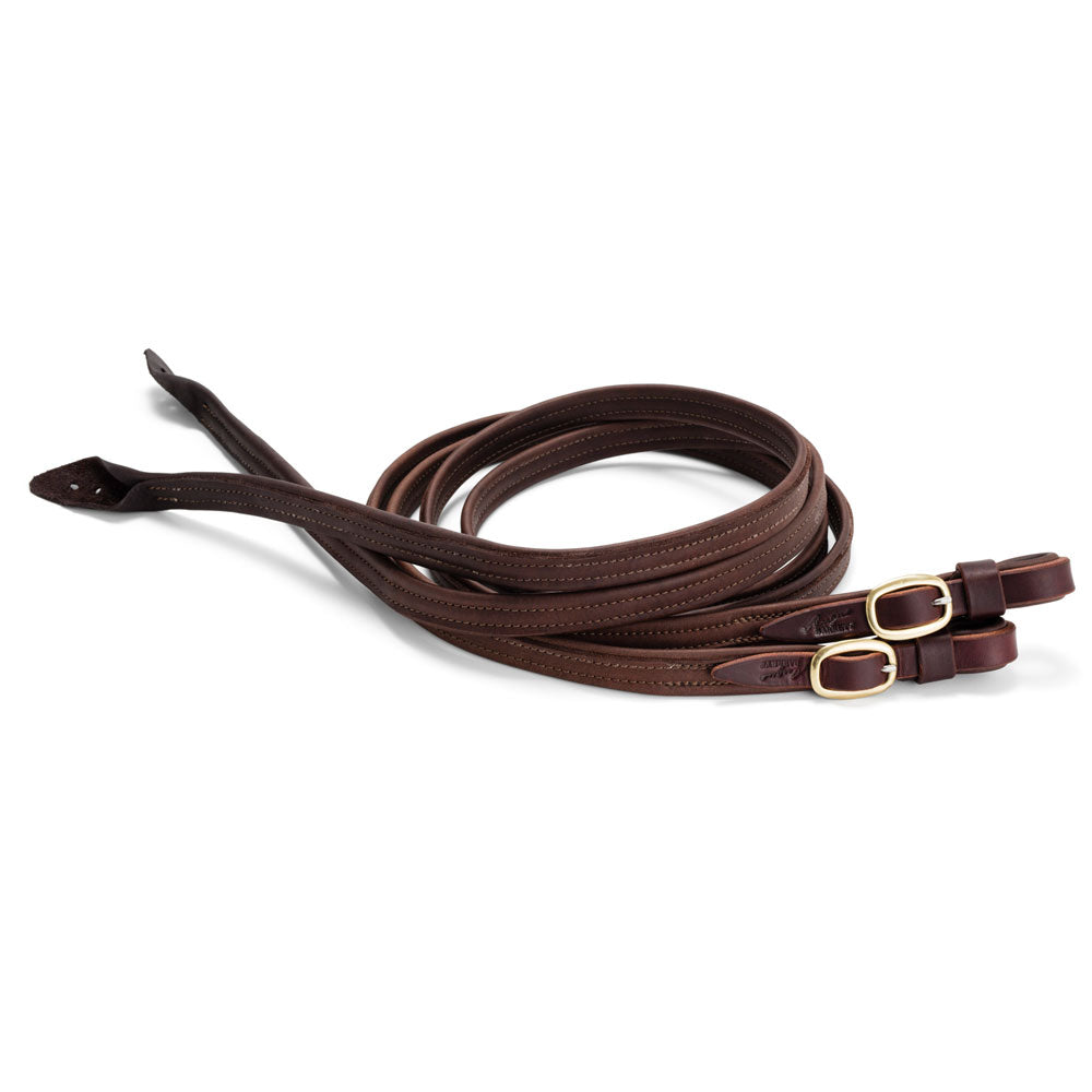 French Leather Reins with Brass buckles | Angus Barrett Saddlery