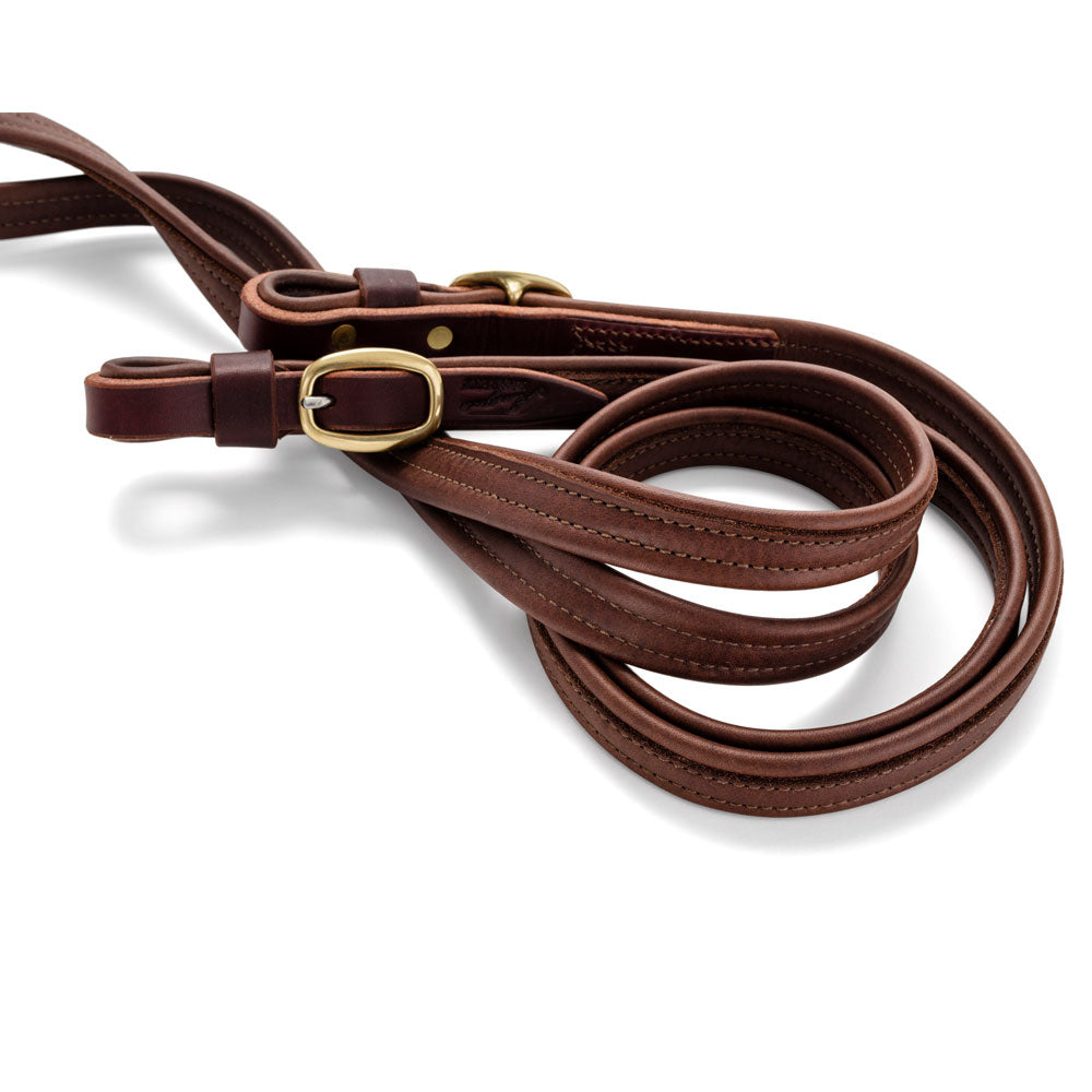 French Leather Reins with Brass Hardware | Angus Barrett Saddlery