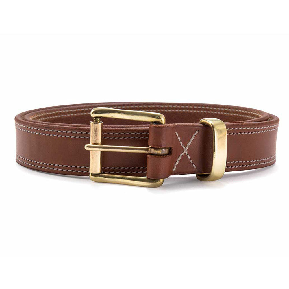 Harness Leather Belt Solid Brass Buckle | Angus Barrett Saddlery