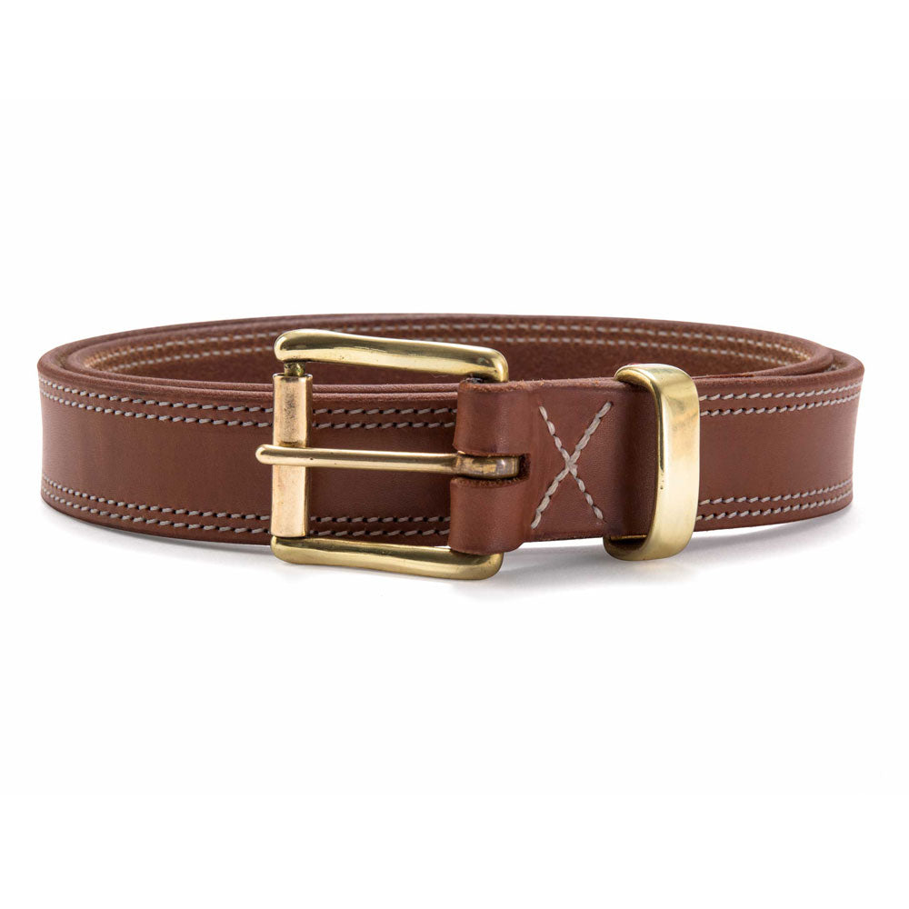 Harness Leather Belt Solid Brass Buckle | Angus Barrett Saddlery