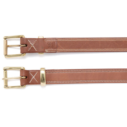 Harness Leather Belt Solid Brass Buckle | Angus Barrett Saddlery