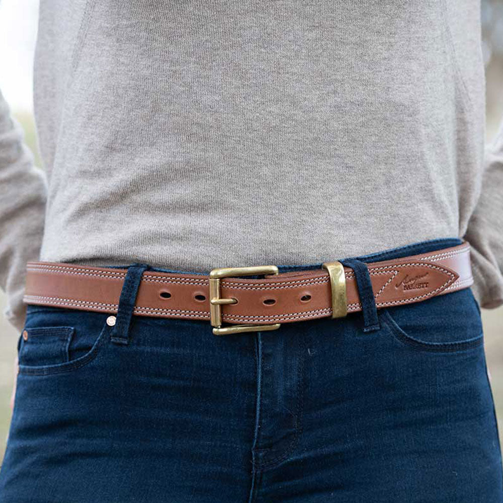 Harness Leather Belt Solid Brass Buckle | Angus Barrett Saddlery