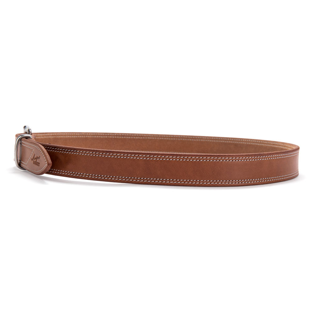 Harness Leather Belt with Stainless Steel Hardware | Angus Barrett Saddlery and Leather Goods