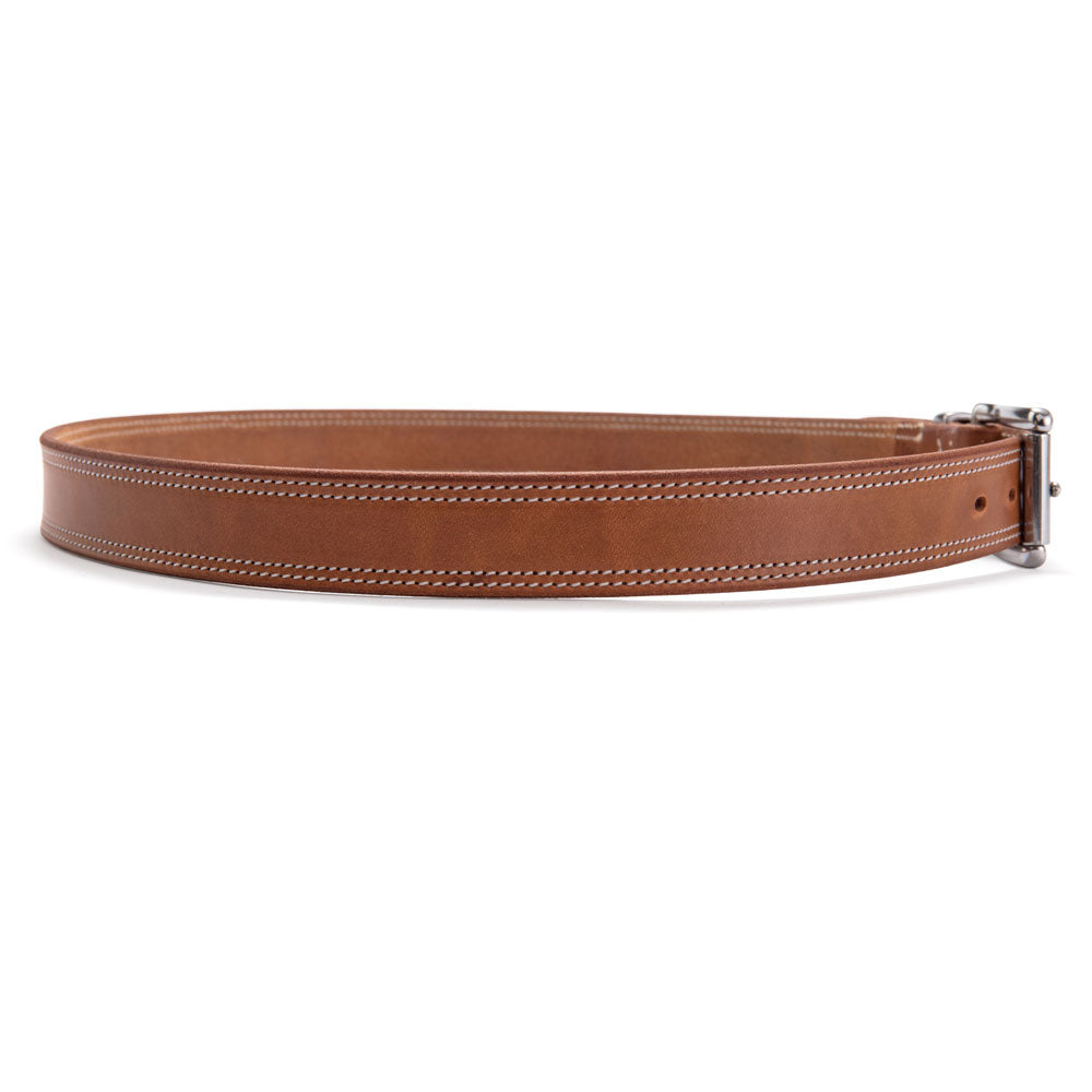 Harness Leather Belt with Stainless Steel Hardware | Angus Barrett Saddlery and Leather Goods